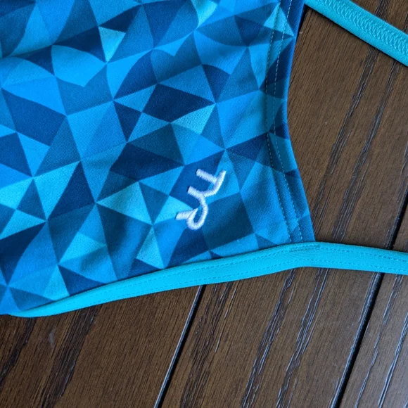 TYR Blue Geometric Swimsuit - Picture 2 of 5